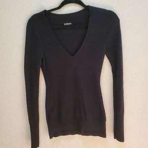 EXPRESS V Neck Sweater (S, Black)